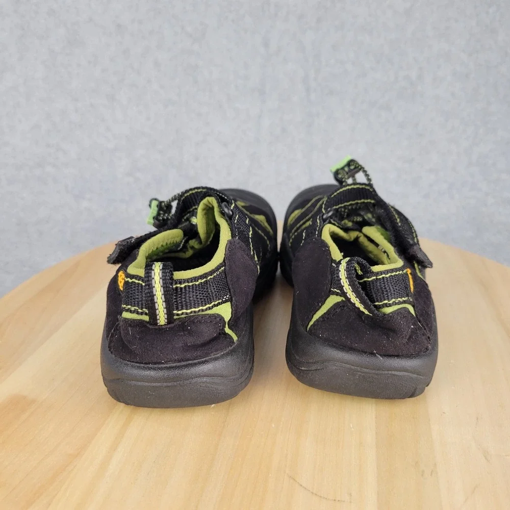 Keen Sandals Youth 3 Newport H2 Black Green Water Hike Camp Shoes Outdoor‎ Kids